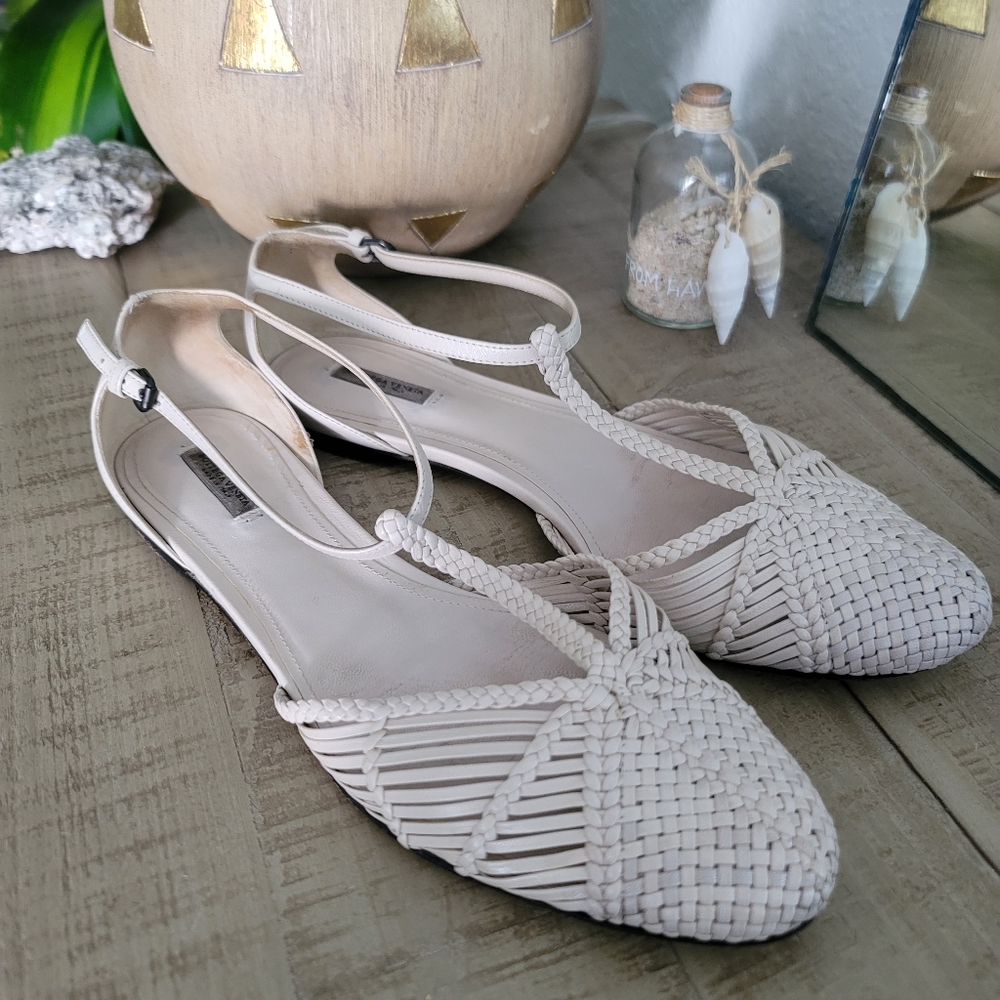 Bottega Veneta woven ballerina flat 40